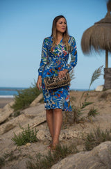 VESTIDO CAMISERO JARDÍN AZUL